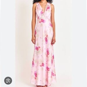 NWT Loveshackfancy silk Maxi Dress, size 2